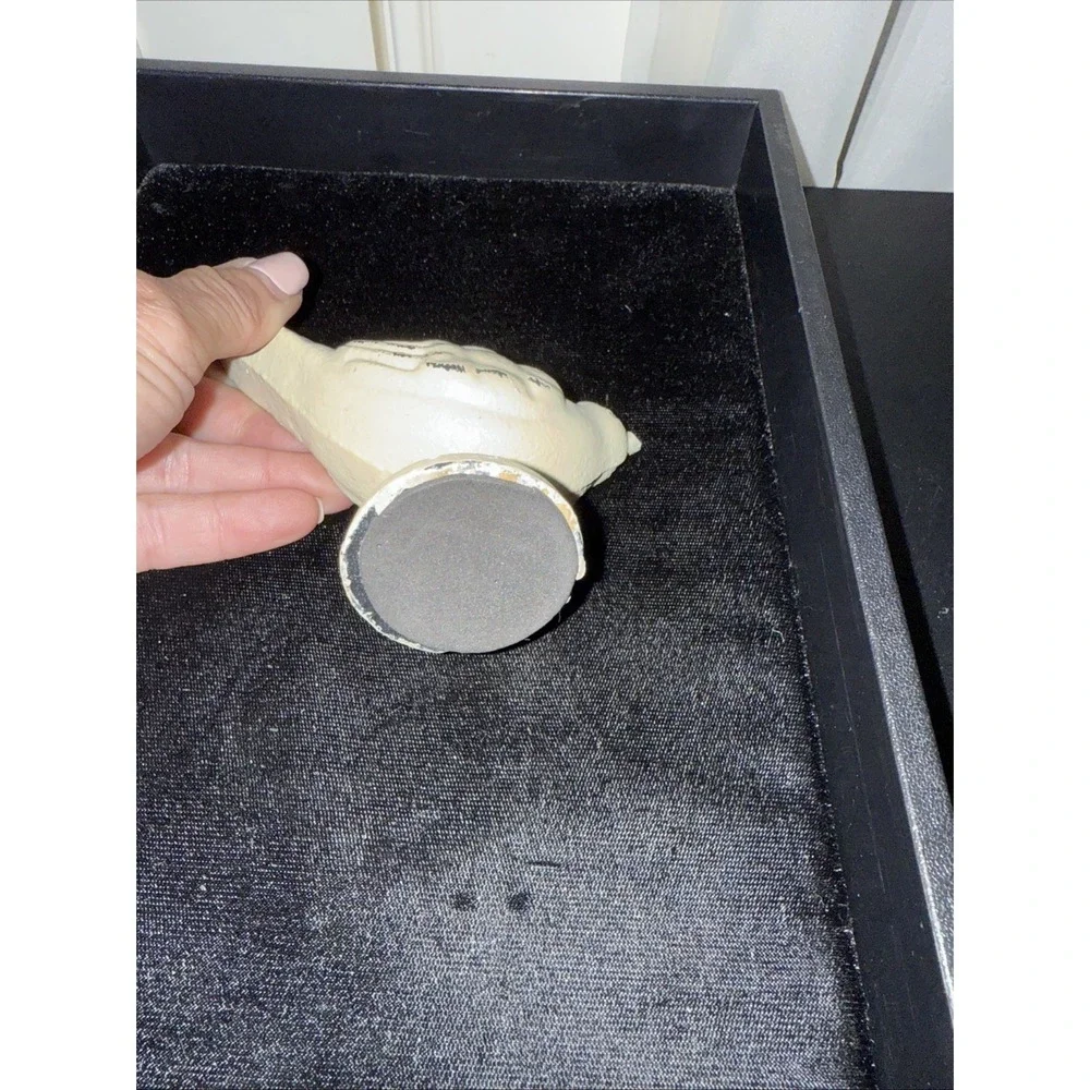 cast metal‎ bird painted white. Heavy. 3885